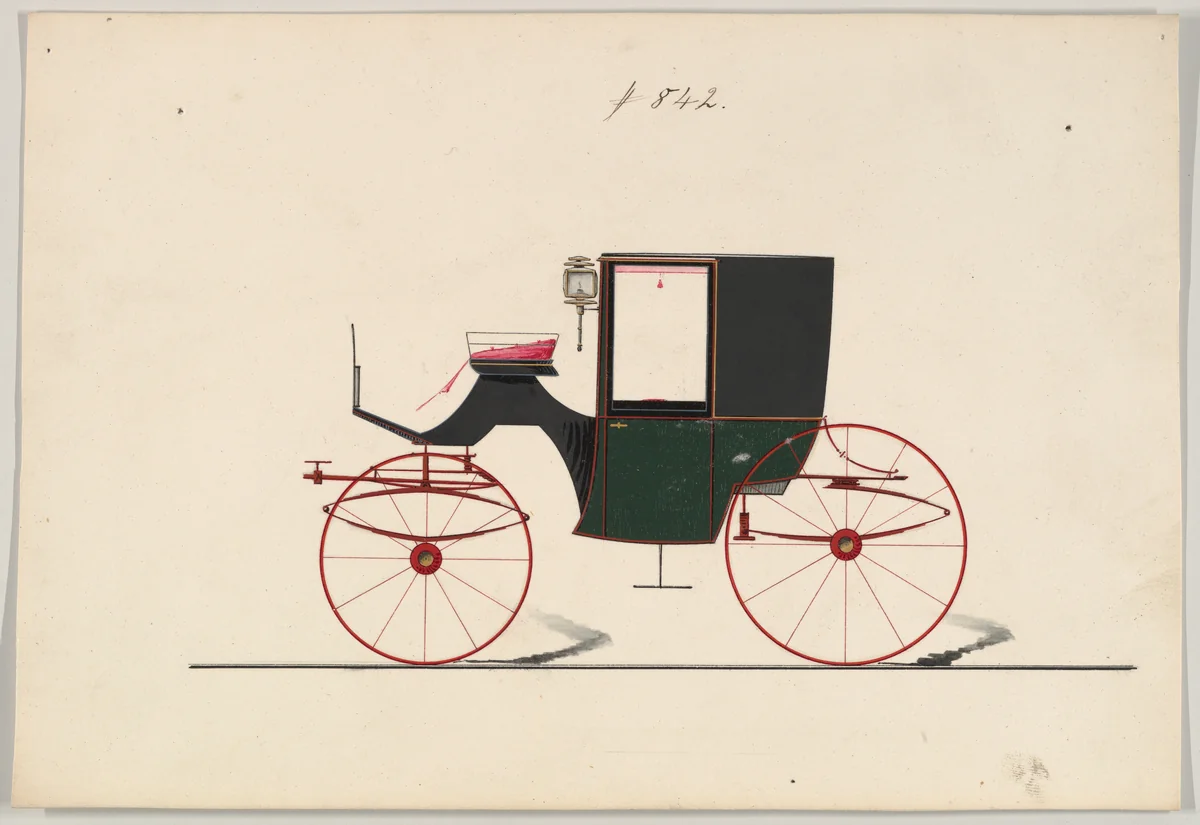 Coupe # 842 by Brewster & Co., drawing, 1860-1870