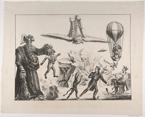 Monsters, Monkeys, and Men by anonymous, print, 1815-1825