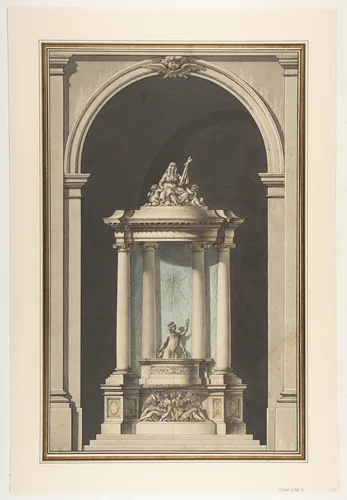 Design for a Pulpit by Louis Gustave Taraval, drawing, 1750-1794