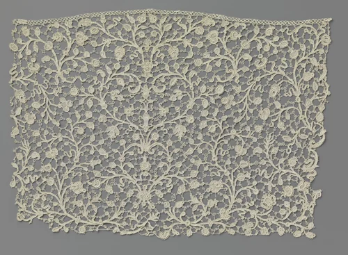 Jabot van naaldkant met hartvormige ranken by anonymous, other, 1700