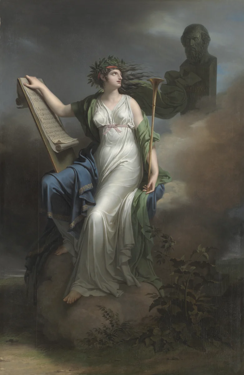 Calliope, Muse of Epic Poetry by Charles Meynier, painting, 1798