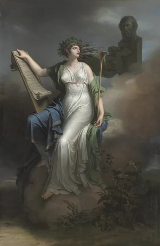 Calliope, Muse of Epic Poetry by Charles Meynier, painting, 1798
