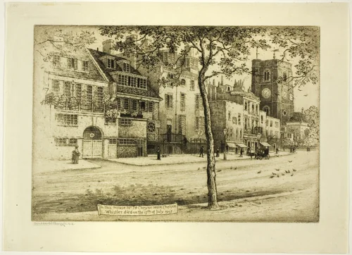 Cheyne Walk by Walter William Burgess, print, 1876-1908