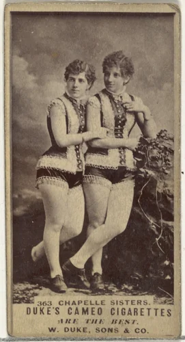 Card Number 363, Chapelle Sisters, from the Actors and Actresses series (N145-5) issued by Duke Sons & Co. to promote Cameo Cigarettes by W. Duke, Sons & Co., photograph, 1880-1889
