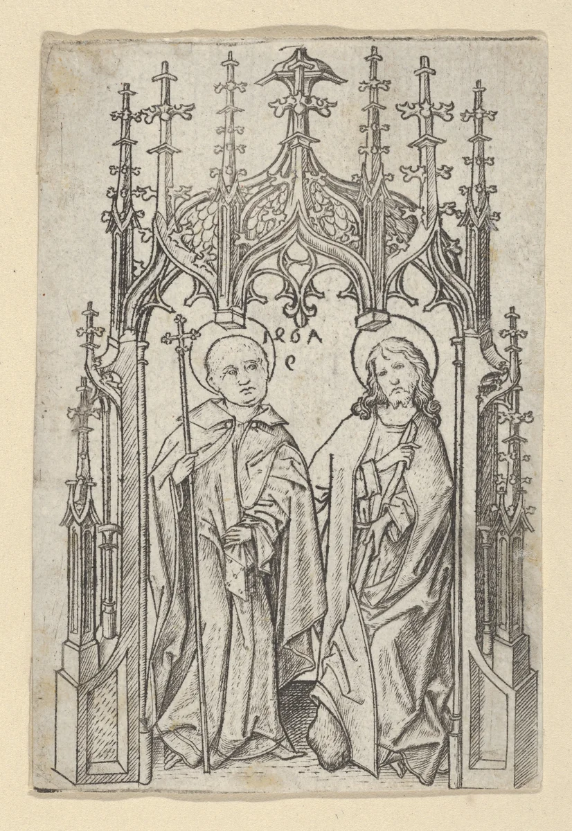 St. Philip and St. James the Less, from the series The Apostles by Master ES, print, 1445-1467