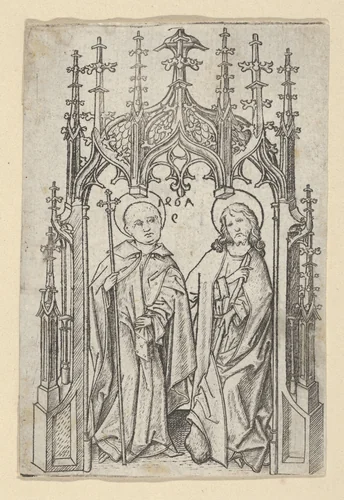 St. Philip and St. James the Less, from the series The Apostles by Master ES, print, 1445-1467