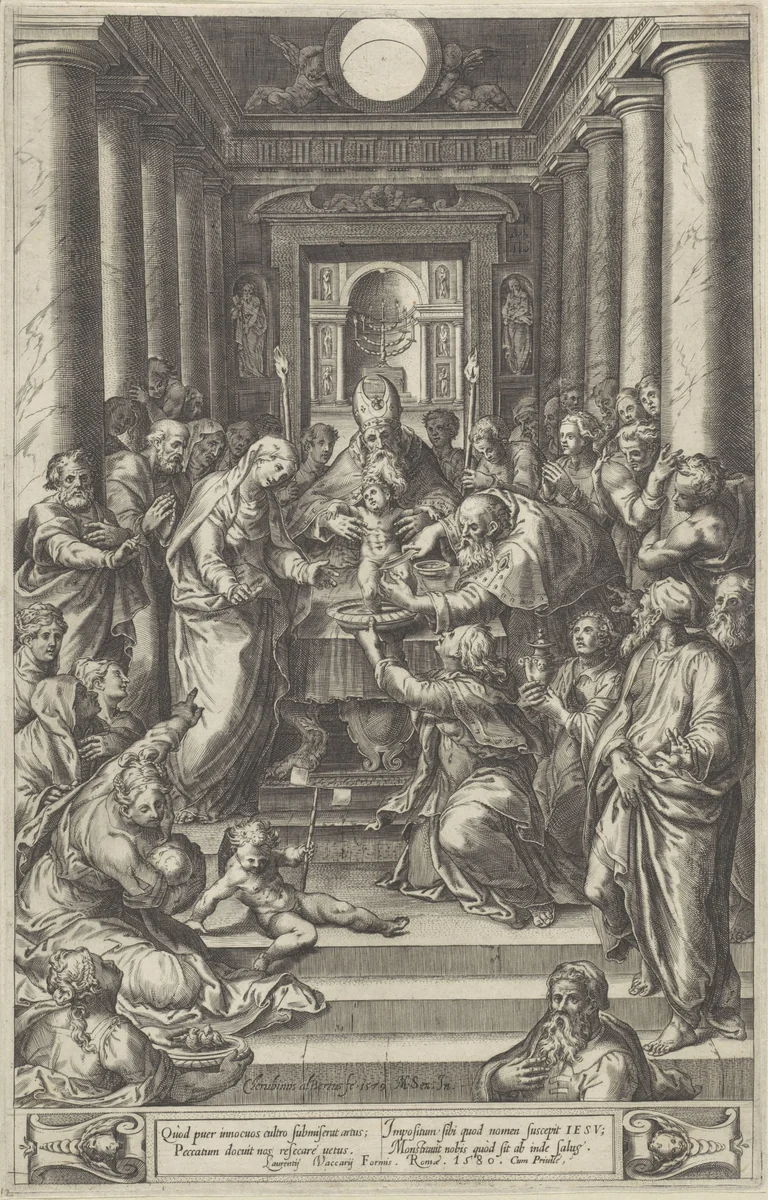 Besnijdenis van Christus by Unknown, print, 1580
