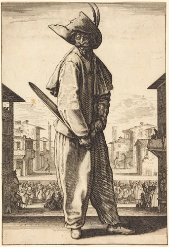 Zanni by Jacques Callot, print, 1618-1620