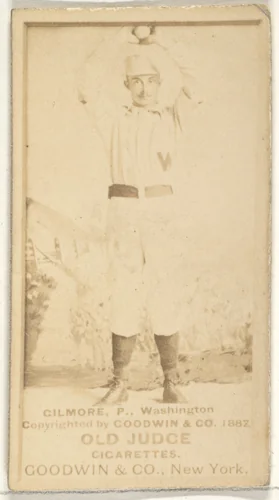 Frank T. Gilmore, Pitcher, Washington Nationals, from the Old Judge series (N172) for Old Judge Cigarettes by Goodwin & Company, photograph, 1887