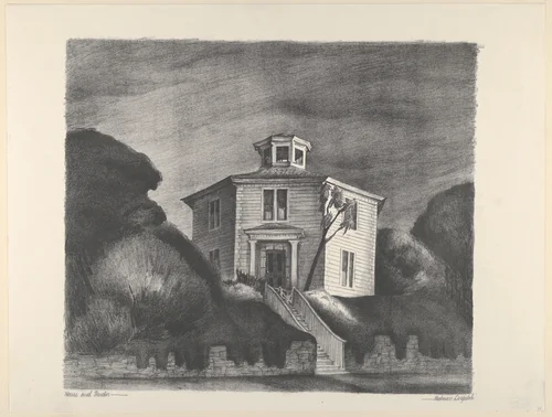 House and Garden by Marguerite Redman Dorgeloh, print, 1935-1943
