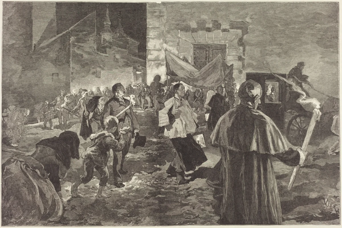 Espagne. La Viatique by Clément Bellenger; Daniel Vierge, portfolio, 1889
