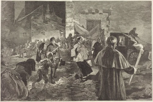 Espagne. La Viatique by Clément Bellenger; Daniel Vierge, portfolio, 1889