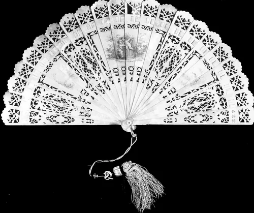 Fan by France, textile, 1801-1900