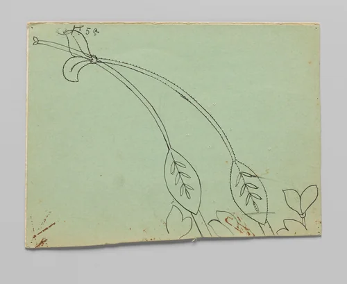 Kantpatroon voor een kleed van kloskant met goudenregentakken en -bloemen by Louise Wilhelmina van der Meulen-Nulle, textile, 1912