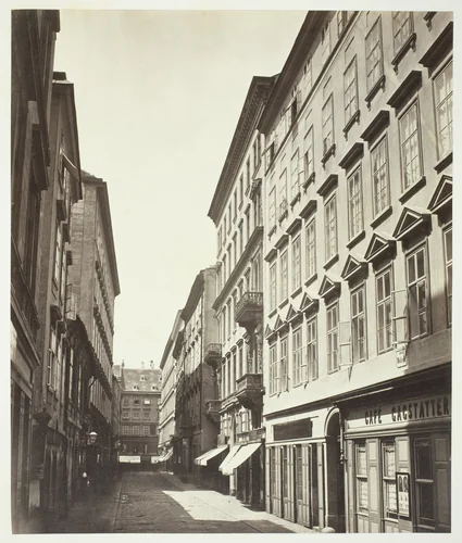 Wollzeile No. 9, Wohnhaus des Grafen Friedrich Fünfkirchen by Artist Unknown, photograph, 1860-1869