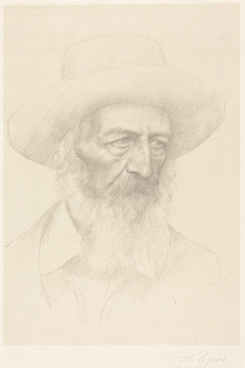 Alfred, Lord Tennyson by Alphonse Legros, print, 1837-1911