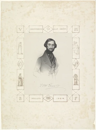 Portret van Heinrich Wilhelm Ernst by anonymous, print, 1822-1845