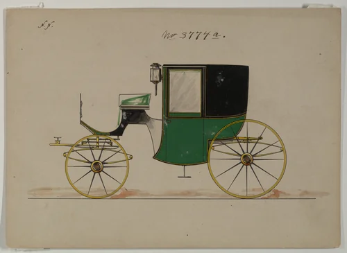 Brougham #3774a by Brewster & Co., drawing, 1882