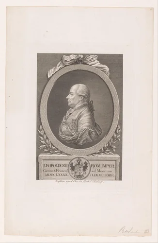 Portret van Leopold II by Christian von Mechel, print, 1791