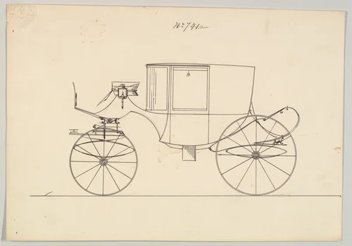 Coupé # 741a by Brewster & Co., drawing, 1850-1870