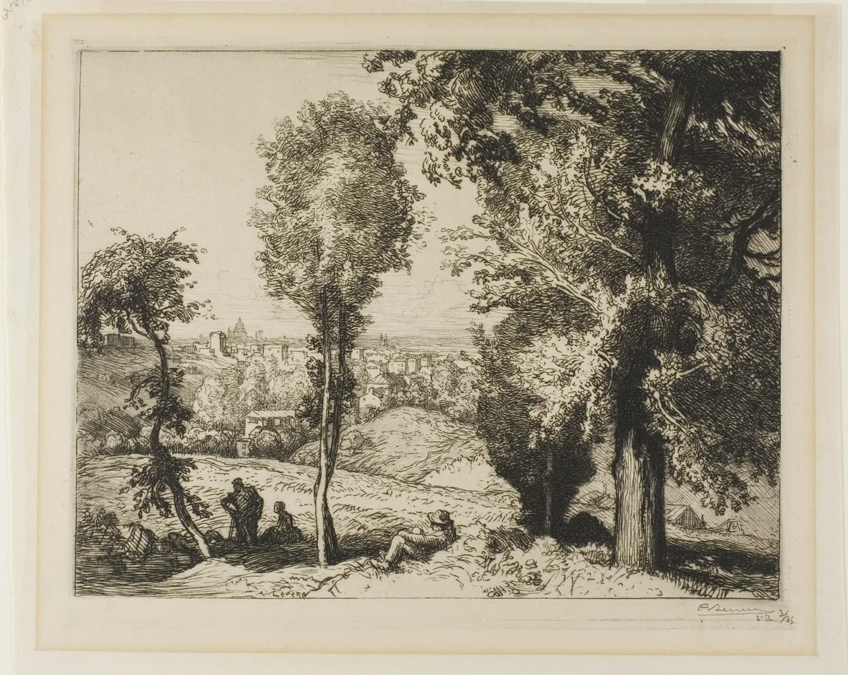 To Gentilly by Louis Auguste Lepère, print, 1910