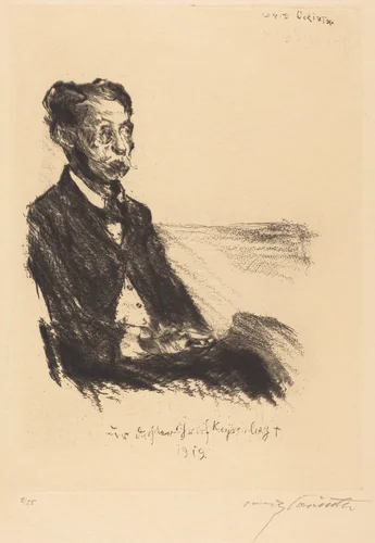 Bildnis des Grafen Keyserling (Portrait of Count Keyserling) by Lovis Corinth, print, 1919