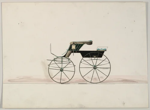 Design for Phaeton (unnumbered) by Brewster & Co., drawing, 1870-1880