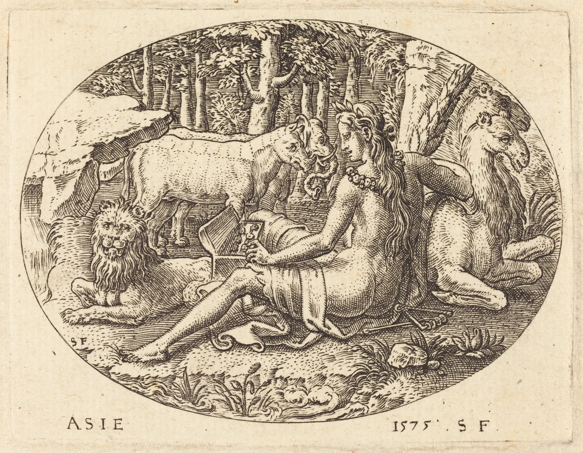 Asia by Etienne Delaune, print, 1575