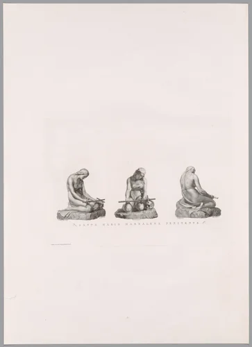 Saint Mary Magdalene Penitent, from Oeuvre de Canova by Angelo Bertini, print, 1817