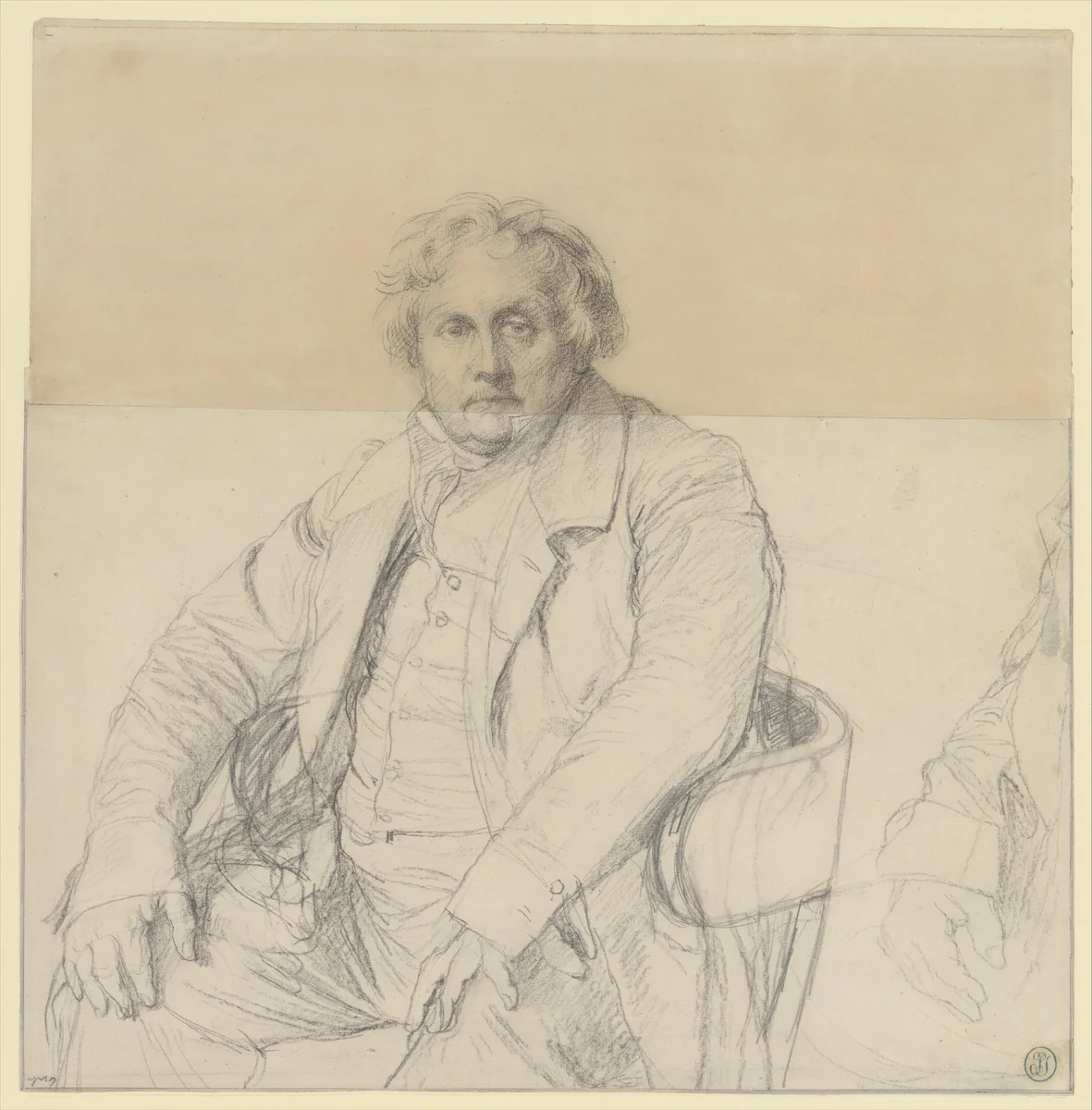 Study for the Portrait of Louis-François Bertin (1766–1841) by Jean-Auguste-Dominique Ingres, drawing, 1795-1867