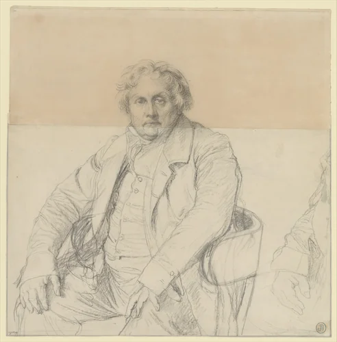 Study for the Portrait of Louis-François Bertin (1766–1841) by Jean-Auguste-Dominique Ingres, drawing, 1795-1867