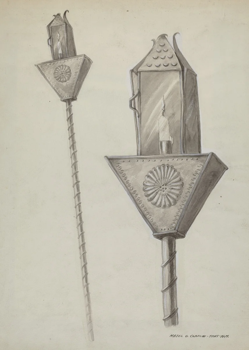 Penitente Processional Lantern by Majel G. Claflin, index of american design, 1937
