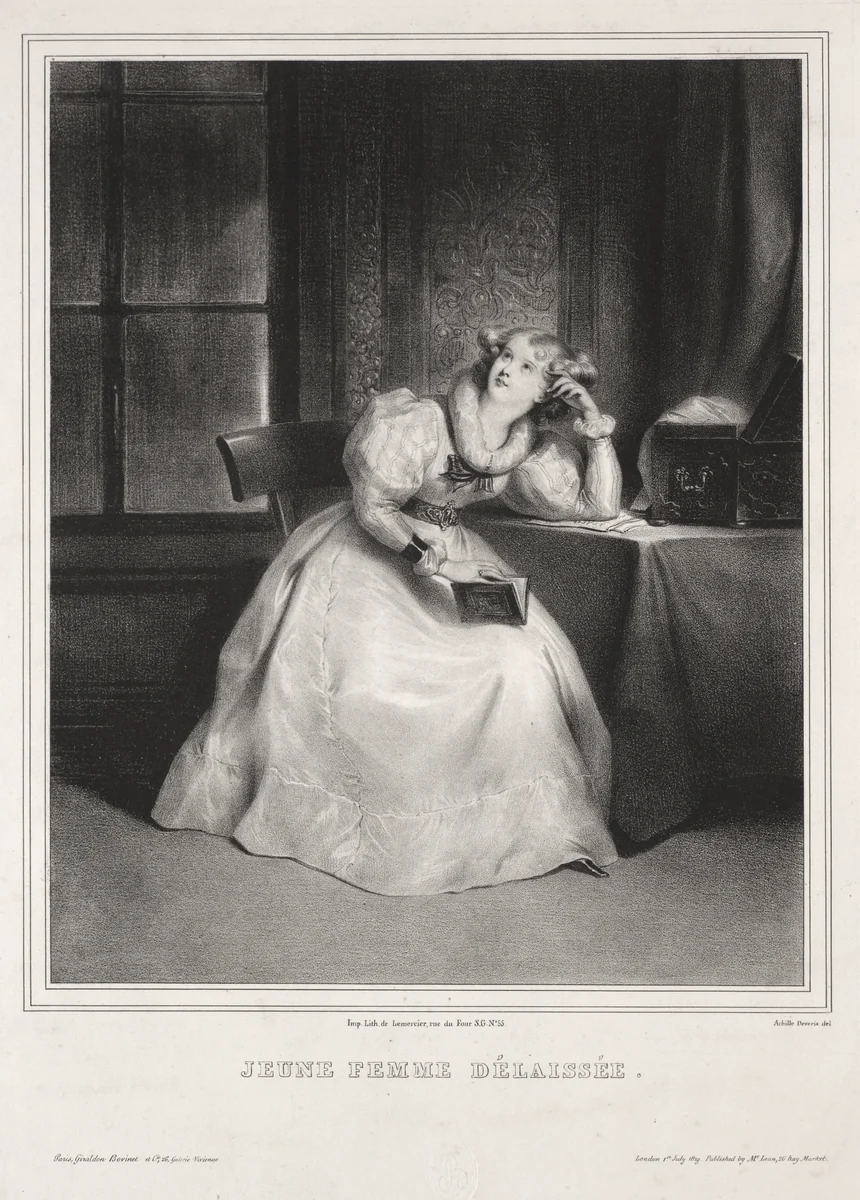 Reverie by Achille Devéria, print, 1830-1849