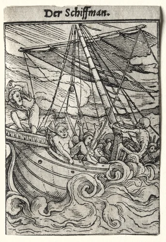 Dance of Death: The Sailor by Hans Holbein the Younger, print, 1521-1526