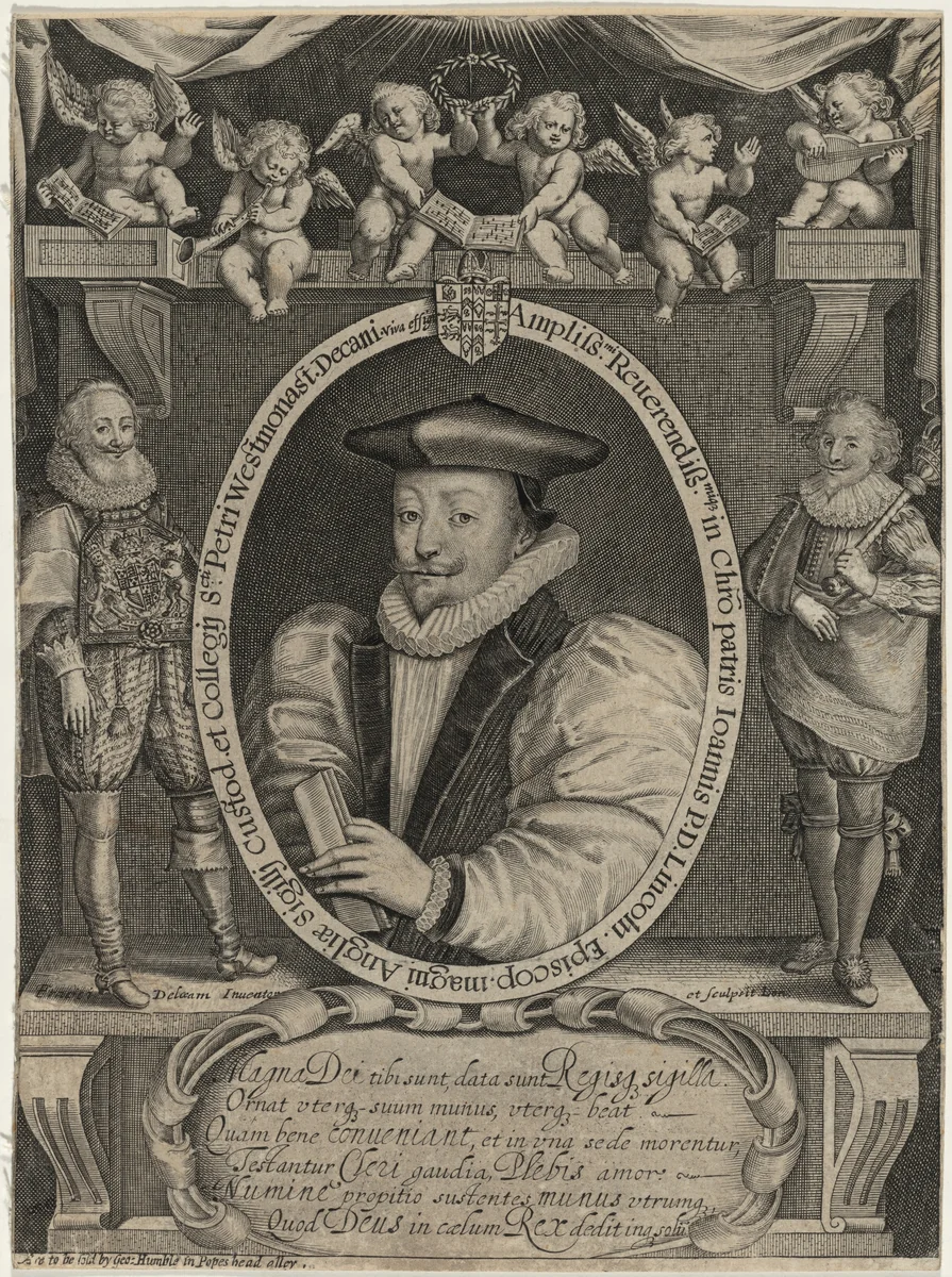 John Williams, D.D., Archbishop of York and Lord Keeper by Francis Delaram, print, 1590-1627