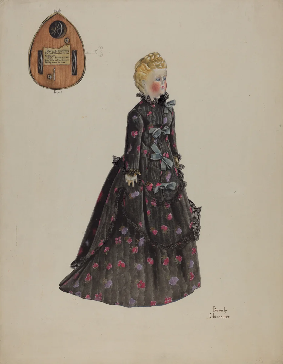 Walking Doll by Beverly Chichester, index of american design, 1938