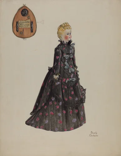 Walking Doll by Beverly Chichester, index of american design, 1938