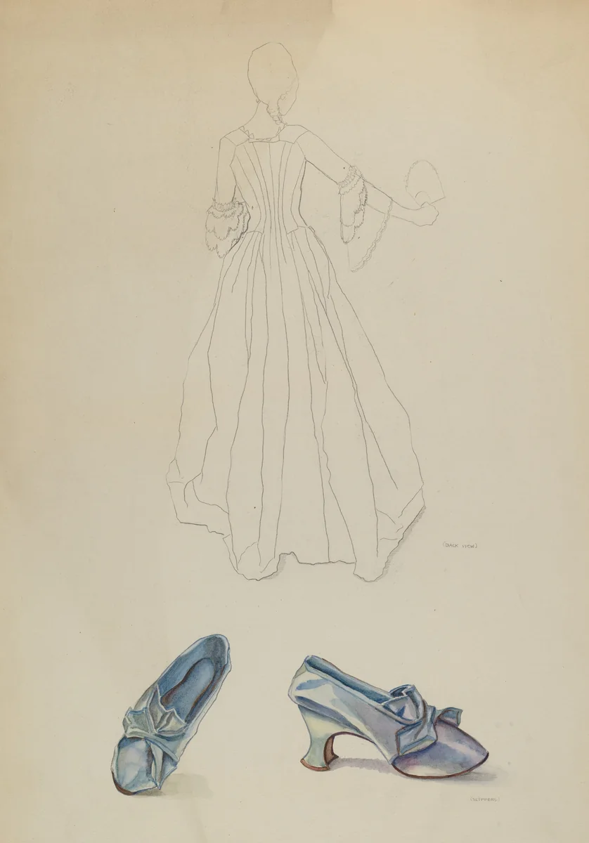 Gown and Slipper by Gwyneth King, index of american design, 1936