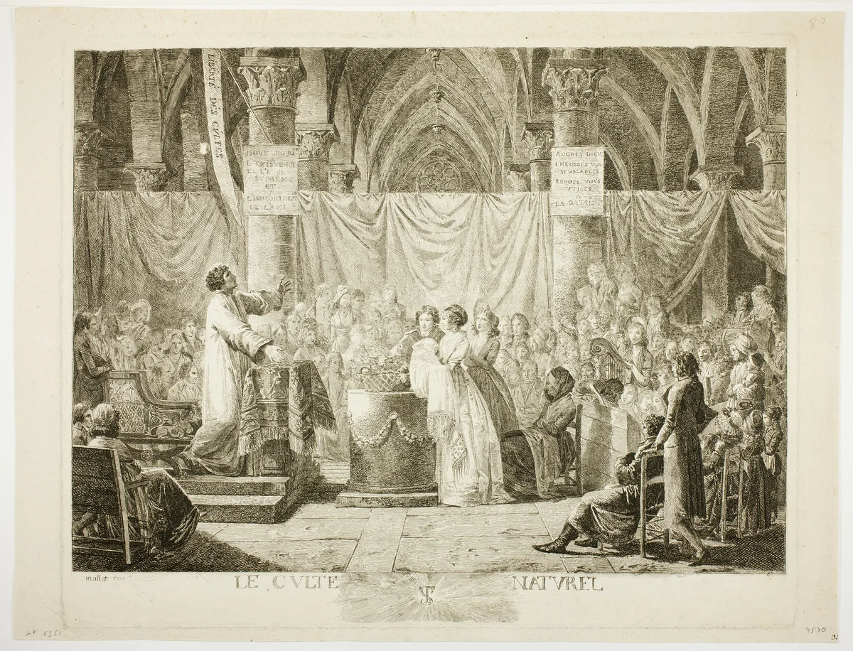 Natural Worship by Jean-Baptist Mallet, print, 1789-1799