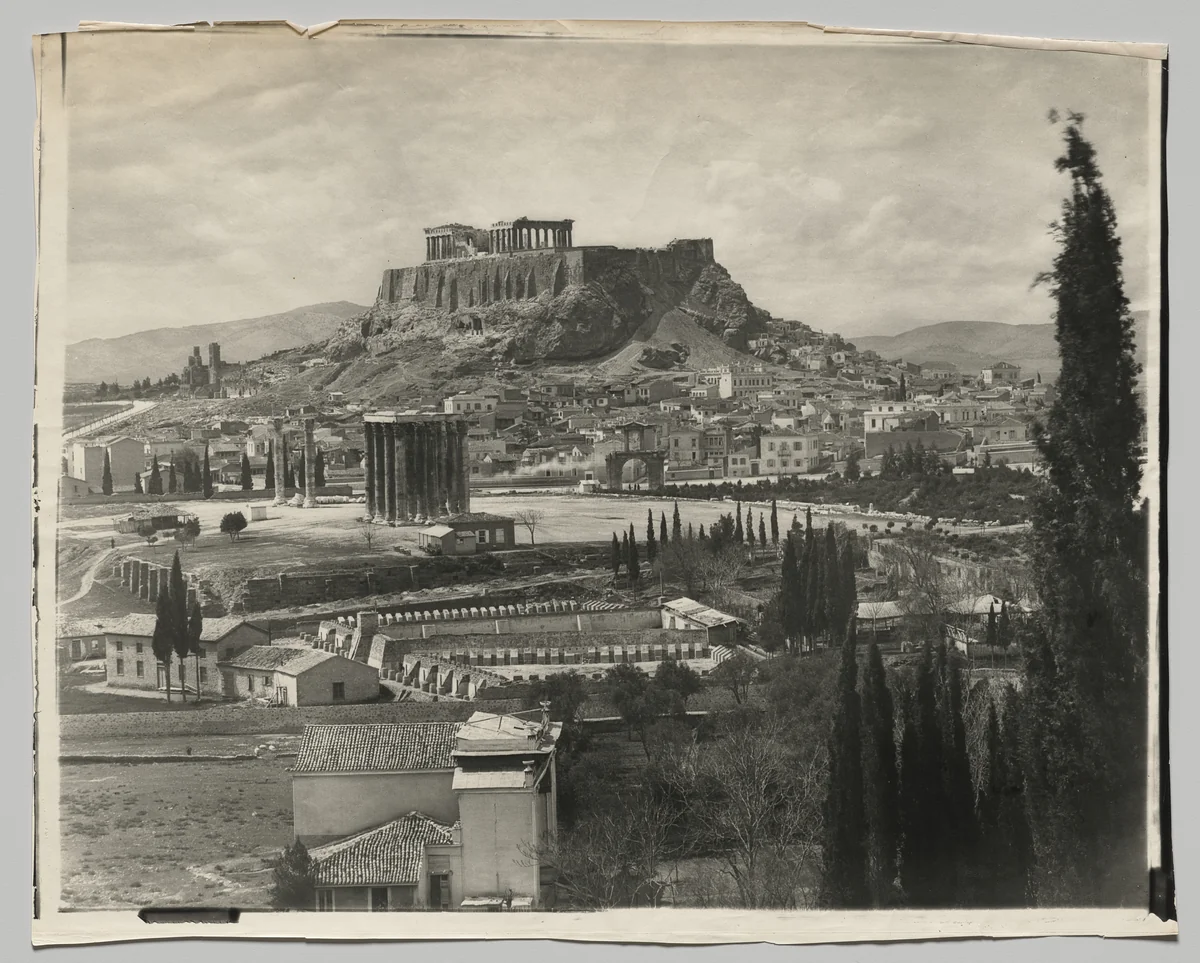 View of the Acropolis by Adolphe Braun & Co., photograph, 1875-1895