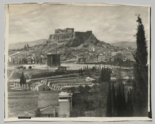 View of the Acropolis by Adolphe Braun & Co., photograph, 1875-1895