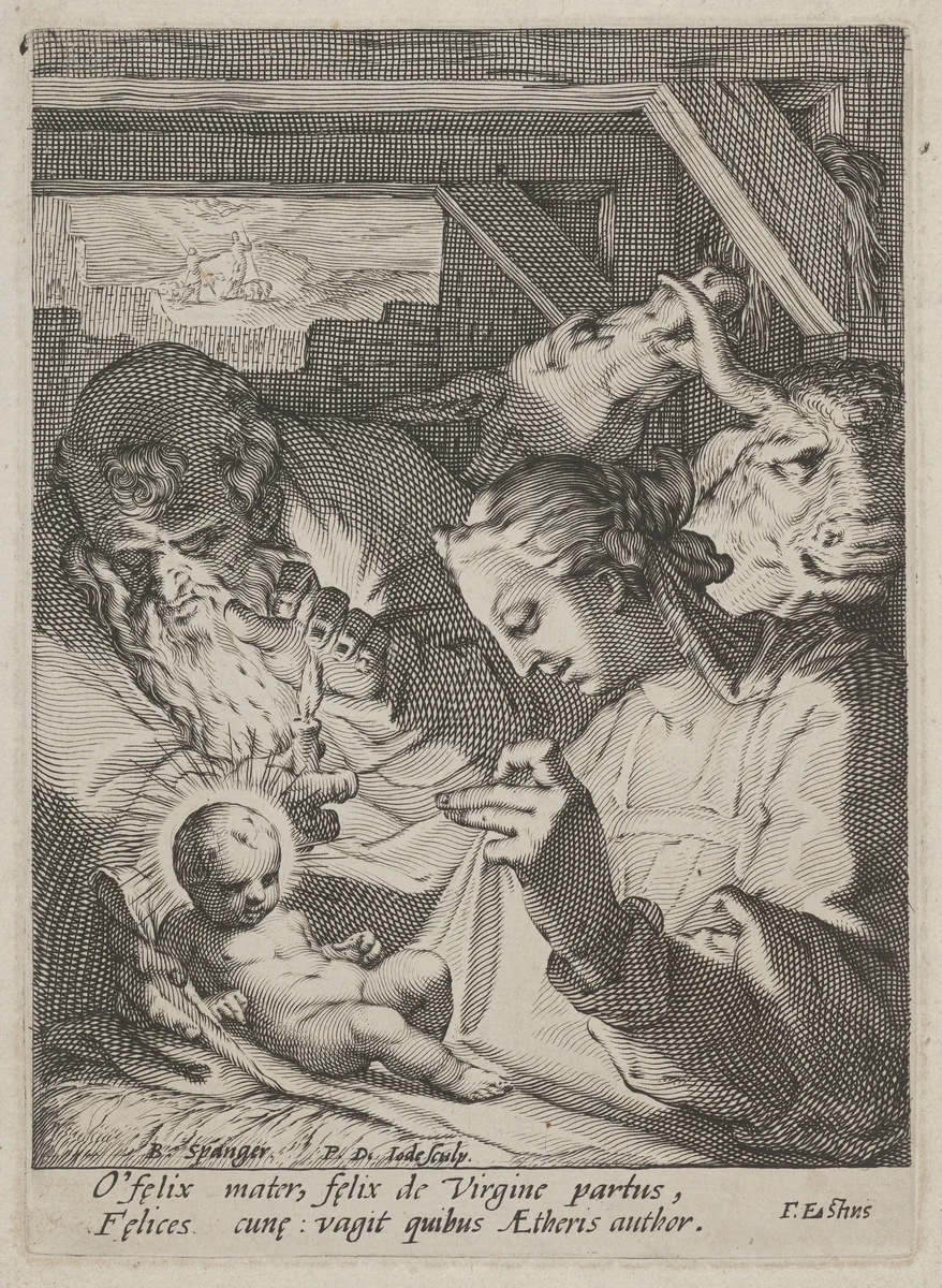 The Nativity by Pieter de Jode, print, 1585-1600