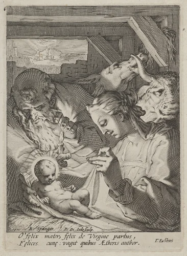 The Nativity by Pieter de Jode, print, 1585-1600