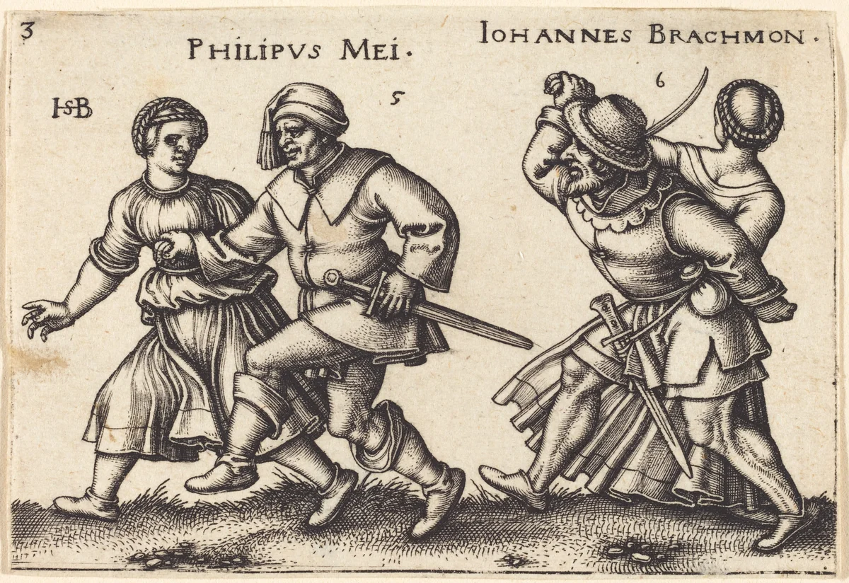 May and June by Sebald Beham, print, 1546-1547