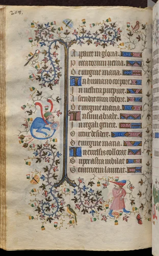 Hours of Charles the Noble, King of Navarre (1361-1425): fol. 104v, Text by Master of the Brussels Initials and Associates, book, 1400-1410