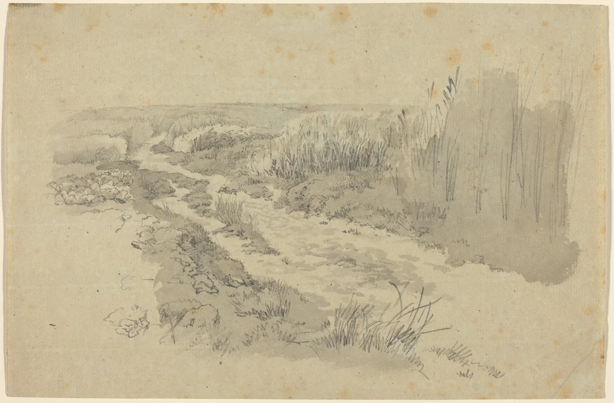 A Path through Fields near Leipzig by Carl Gustav Carus, drawing, 1812