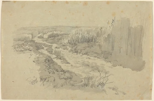 A Path through Fields near Leipzig by Carl Gustav Carus, drawing, 1812