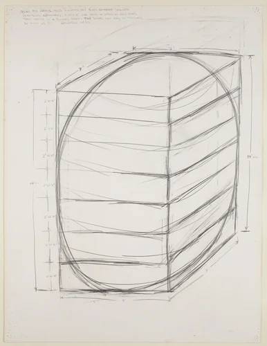 Proposal for General Mills Commission by Jene Highstein, drawing, 1987