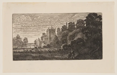 The ‘Spaernwouder’ or ‘Amsterdamsche Poort’ at Haarlem, from Six Landscapes by Jan van de Velde, print, 1613-1640