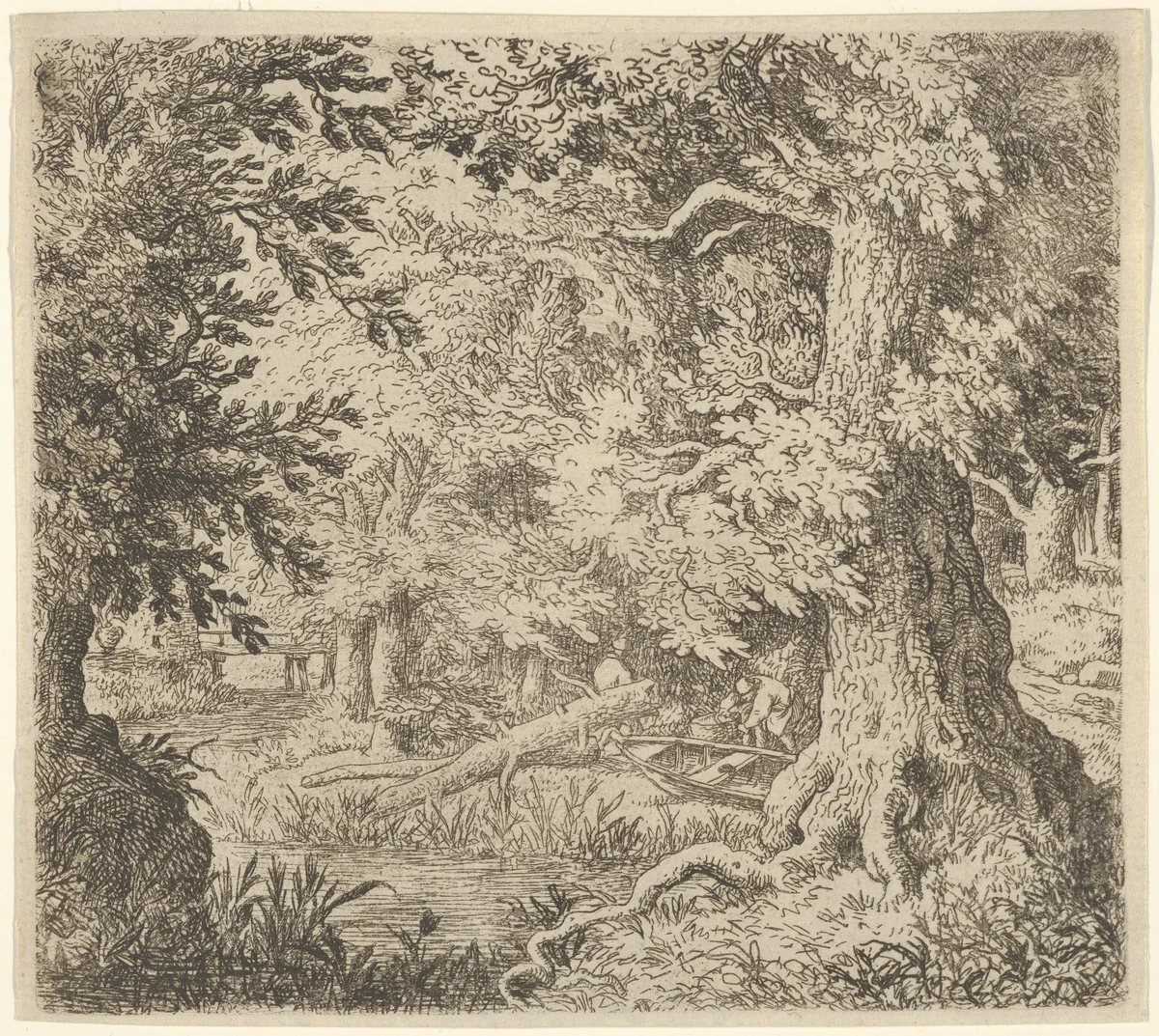 The Brook in the Wood by Allart van Everdingen, print, 1621-1675